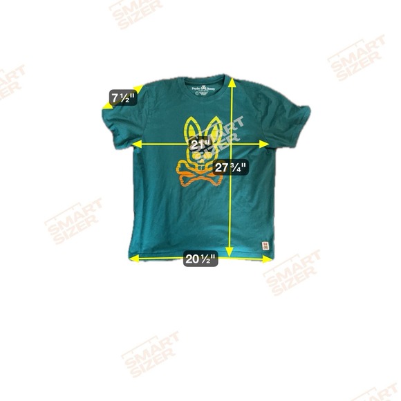 This is a Psycho Bunny Kentmere Graphic Tee Size 7 Xl Harbor Blue Pima cotton - Picture 5 of 5